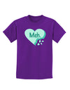 Meh Candy Heart Green - Valentines Day Childrens Dark T-Shirt by TooLoud-Childrens T-Shirt-TooLoud-Purple-X-Small-Davson Sales
