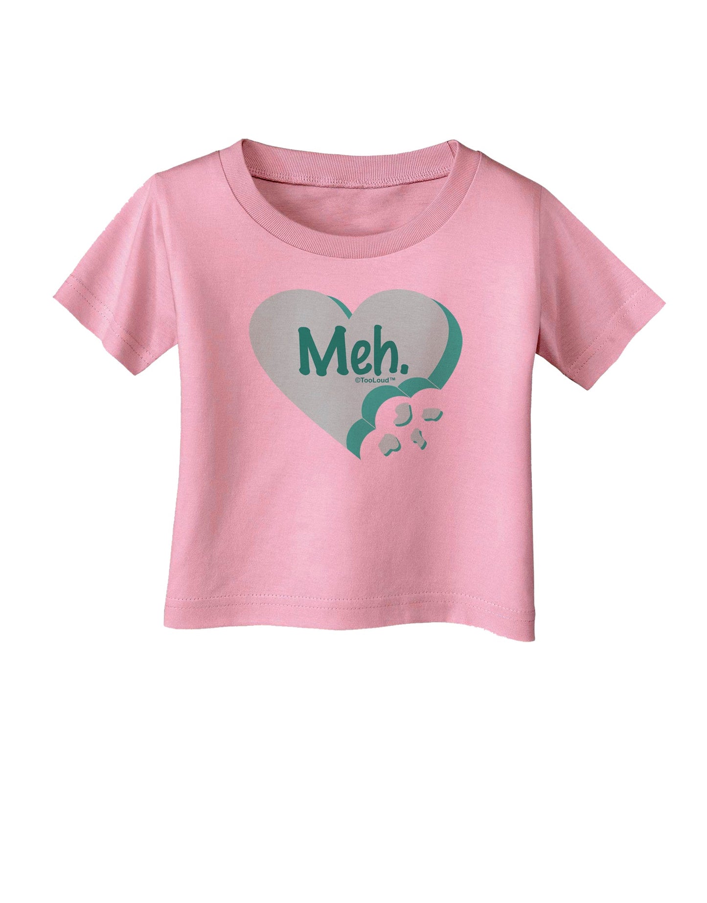Meh Candy Heart Green - Valentines Day Infant T-Shirt by TooLoud-Infant T-Shirt-TooLoud-Candy-Pink-06-Months-Davson Sales