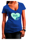 Meh Candy Heart Green - Valentines Day Juniors V-Neck Dark T-Shirt by TooLoud-Womens V-Neck T-Shirts-TooLoud-Royal-Blue-Juniors Fitted Small-Davson Sales