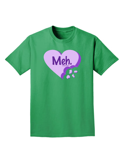 Meh Candy Heart Purple - Valentines Day Adult Dark T-Shirt by TooLoud-Mens T-Shirt-TooLoud-Kelly-Green-Small-Davson Sales