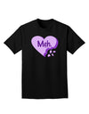 Meh Candy Heart Purple - Valentines Day Adult Dark T-Shirt by TooLoud-Mens T-Shirt-TooLoud-Black-Small-Davson Sales