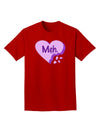 Meh Candy Heart Purple - Valentines Day Adult Dark T-Shirt by TooLoud-Mens T-Shirt-TooLoud-Red-Small-Davson Sales