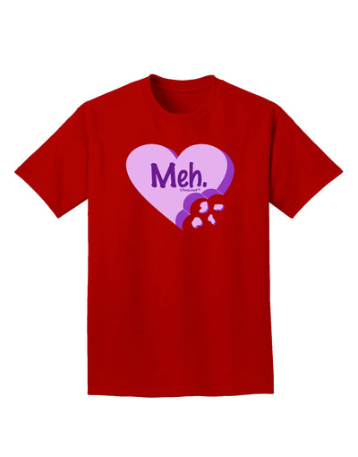 Meh Candy Heart Purple - Valentines Day Adult Dark T-Shirt by TooLoud-Mens T-Shirt-TooLoud-Red-Small-Davson Sales