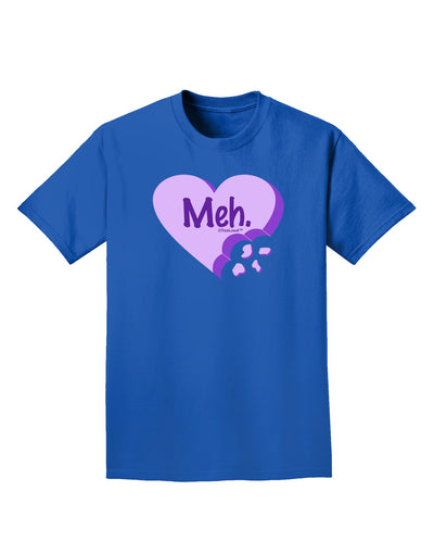 Meh Candy Heart Purple - Valentines Day Adult Dark T-Shirt by TooLoud-Mens T-Shirt-TooLoud-Royal-Blue-Small-Davson Sales