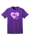 Meh Candy Heart Purple - Valentines Day Adult Dark T-Shirt by TooLoud-Mens T-Shirt-TooLoud-Purple-Small-Davson Sales