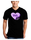 Meh Candy Heart Purple - Valentines Day Adult Dark V-Neck T-Shirt by TooLoud-Mens V-Neck T-Shirt-TooLoud-Black-Small-Davson Sales