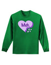 Meh Candy Heart Purple - Valentines Day Adult Long Sleeve Dark T-Shirt by TooLoud-TooLoud-Kelly-Green-Small-Davson Sales