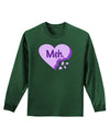 Meh Candy Heart Purple - Valentines Day Adult Long Sleeve Dark T-Shirt by TooLoud-TooLoud-Dark-Green-Small-Davson Sales