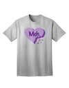Meh Candy Heart Purple - Valentine's Day Adult T-Shirt by TooLoud: A Captivating Addition to Your Valentine's Day Wardrobe-Mens T-shirts-TooLoud-AshGray-Small-Davson Sales