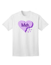 Meh Candy Heart Purple - Valentine's Day Adult T-Shirt by TooLoud: A Captivating Addition to Your Valentine's Day Wardrobe-Mens T-shirts-TooLoud-White-Small-Davson Sales