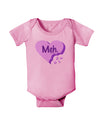 Meh Candy Heart Purple - Valentines Day Baby Romper Bodysuit by TooLoud-Baby Romper-TooLoud-Light-Pink-06-Months-Davson Sales