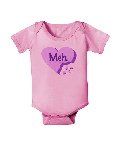 Meh Candy Heart Purple - Valentines Day Baby Romper Bodysuit by TooLoud-Baby Romper-TooLoud-Light-Pink-06-Months-Davson Sales