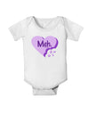 Meh Candy Heart Purple - Valentines Day Baby Romper Bodysuit by TooLoud-Baby Romper-TooLoud-White-06-Months-Davson Sales