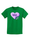 Meh Candy Heart Purple - Valentines Day Childrens Dark T-Shirt by TooLoud-Childrens T-Shirt-TooLoud-Kelly-Green-X-Small-Davson Sales
