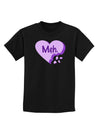 Meh Candy Heart Purple - Valentines Day Childrens Dark T-Shirt by TooLoud-Childrens T-Shirt-TooLoud-Black-X-Small-Davson Sales