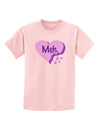 Meh Candy Heart Purple - Valentines Day Childrens T-Shirt by TooLoud-Childrens T-Shirt-TooLoud-PalePink-X-Small-Davson Sales