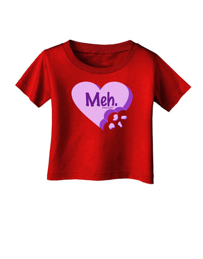 Meh Candy Heart Purple - Valentines Day Infant T-Shirt Dark by TooLoud-Infant T-Shirt-TooLoud-Red-06-Months-Davson Sales