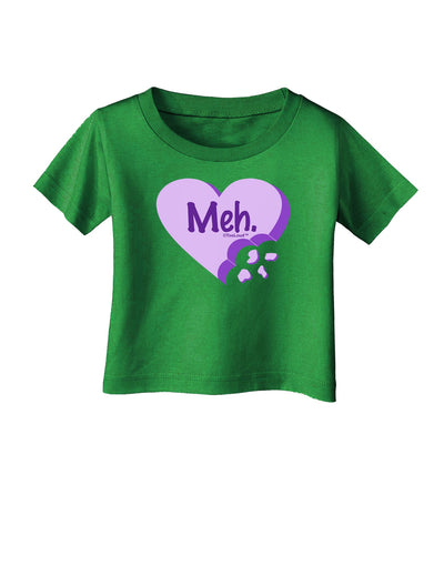 Meh Candy Heart Purple - Valentines Day Infant T-Shirt Dark by TooLoud-Infant T-Shirt-TooLoud-Clover-Green-06-Months-Davson Sales