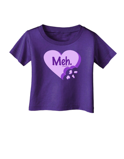 Meh Candy Heart Purple - Valentines Day Infant T-Shirt Dark by TooLoud-Infant T-Shirt-TooLoud-Purple-06-Months-Davson Sales