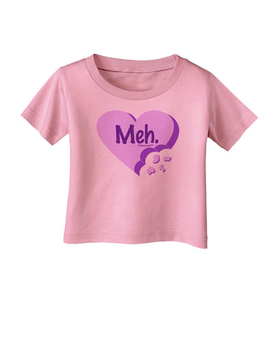 Meh Candy Heart Purple - Valentines Day Infant T-Shirt by TooLoud-Infant T-Shirt-TooLoud-Candy-Pink-06-Months-Davson Sales