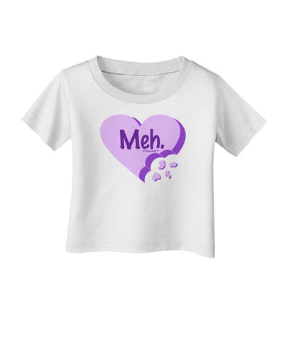 Meh Candy Heart Purple - Valentines Day Infant T-Shirt by TooLoud-Infant T-Shirt-TooLoud-White-06-Months-Davson Sales