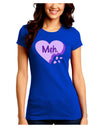 Meh Candy Heart Purple - Valentines Day Juniors Crew Dark T-Shirt by TooLoud-T-Shirts Juniors Tops-TooLoud-Royal-Blue-Juniors Fitted Small-Davson Sales