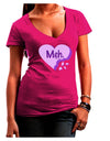 Meh Candy Heart Purple - Valentines Day Juniors V-Neck Dark T-Shirt by TooLoud-Womens V-Neck T-Shirts-TooLoud-Hot-Pink-Juniors Fitted Small-Davson Sales