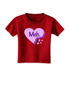 Meh Candy Heart Purple - Valentines Day Toddler T-Shirt Dark by TooLoud-Toddler T-Shirt-TooLoud-Clover-Green-2T-Davson Sales