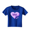 Meh Candy Heart Purple - Valentines Day Toddler T-Shirt Dark by TooLoud-Toddler T-Shirt-TooLoud-Red-2T-Davson Sales