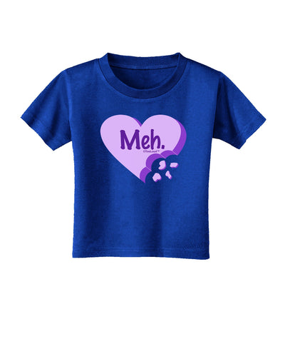 Meh Candy Heart Purple - Valentines Day Toddler T-Shirt Dark by TooLoud-Toddler T-Shirt-TooLoud-Red-2T-Davson Sales