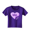 Meh Candy Heart Purple - Valentines Day Toddler T-Shirt Dark by TooLoud-Toddler T-Shirt-TooLoud-Purple-2T-Davson Sales