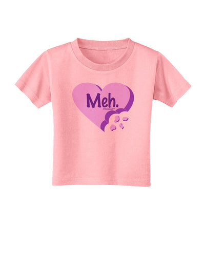 Meh Candy Heart Purple - Valentines Day Toddler T-Shirt by TooLoud-Toddler T-Shirt-TooLoud-Candy-Pink-2T-Davson Sales