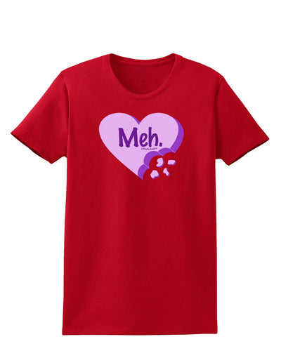 Meh Candy Heart Purple - Valentines Day Womens Dark T-Shirt by TooLoud-Womens T-Shirt-TooLoud-Red-X-Small-Davson Sales