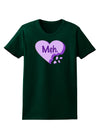 Meh Candy Heart Purple - Valentines Day Womens Dark T-Shirt by TooLoud-Womens T-Shirt-TooLoud-Forest-Green-Small-Davson Sales