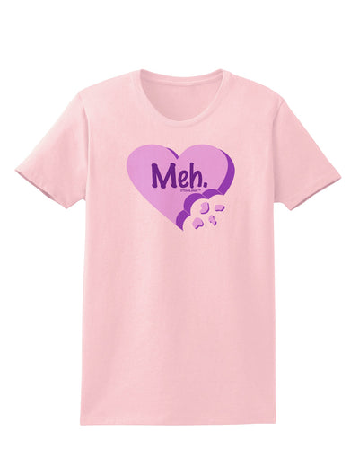 Meh Candy Heart Purple - Valentines Day Womens T-Shirt by TooLoud-Womens T-Shirt-TooLoud-PalePink-X-Small-Davson Sales