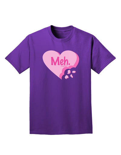 Meh Candy Heart - Valentines Day Adult Dark T-Shirt by TooLoud-Mens T-Shirt-TooLoud-Purple-Small-Davson Sales