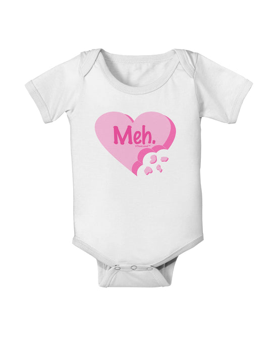 Meh Candy Heart - Valentines Day Baby Romper Bodysuit by TooLoud-Baby Romper-TooLoud-White-06-Months-Davson Sales