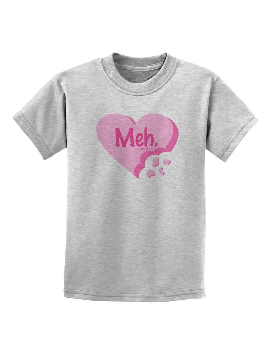 Meh Candy Heart - Valentines Day Childrens T-Shirt by TooLoud-Childrens T-Shirt-TooLoud-White-X-Small-Davson Sales