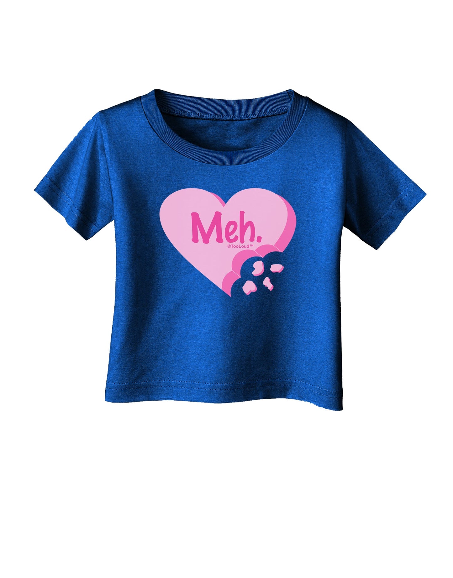 Meh Candy Heart - Valentines Day Infant T-Shirt Dark by TooLoud-Infant T-Shirt-TooLoud-Royal-Blue-06-Months-Davson Sales