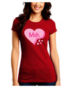 Meh Candy Heart - Valentines Day Juniors Crew Dark T-Shirt by TooLoud-T-Shirts Juniors Tops-TooLoud-Red-Juniors Fitted Small-Davson Sales