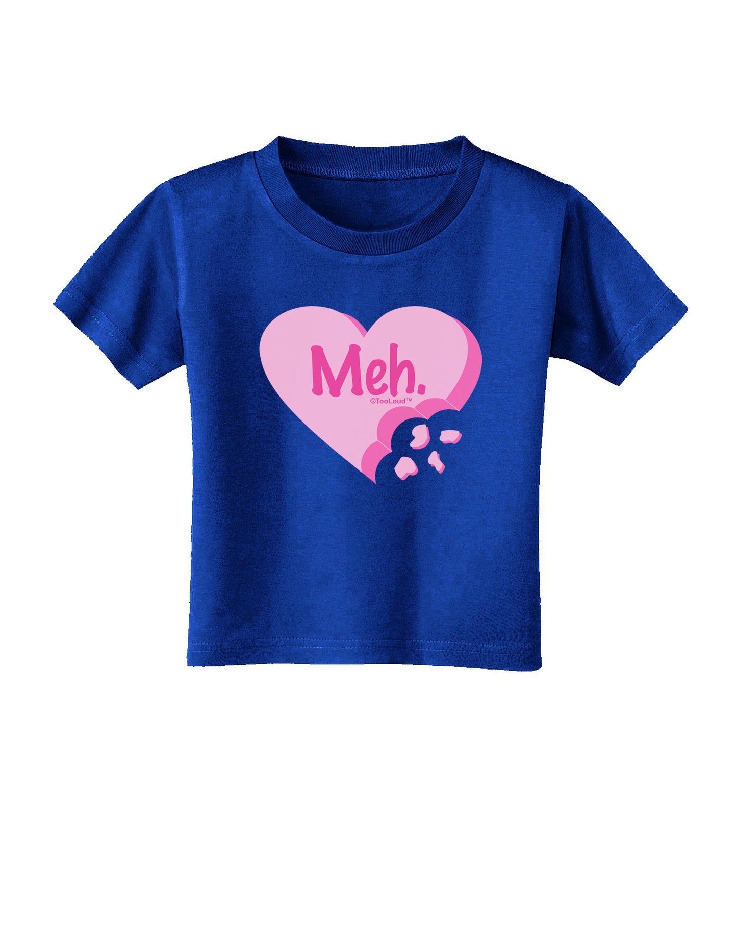 Meh Candy Heart - Valentines Day Toddler T-Shirt Dark by TooLoud-Toddler T-Shirt-TooLoud-Red-2T-Davson Sales