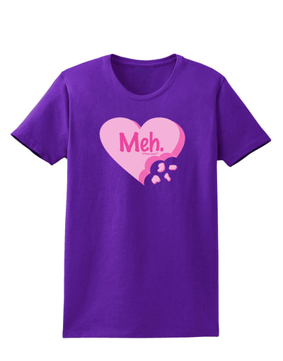 Meh Candy Heart - Valentines Day Womens Dark T-Shirt by TooLoud-Womens T-Shirt-TooLoud-Purple-X-Small-Davson Sales