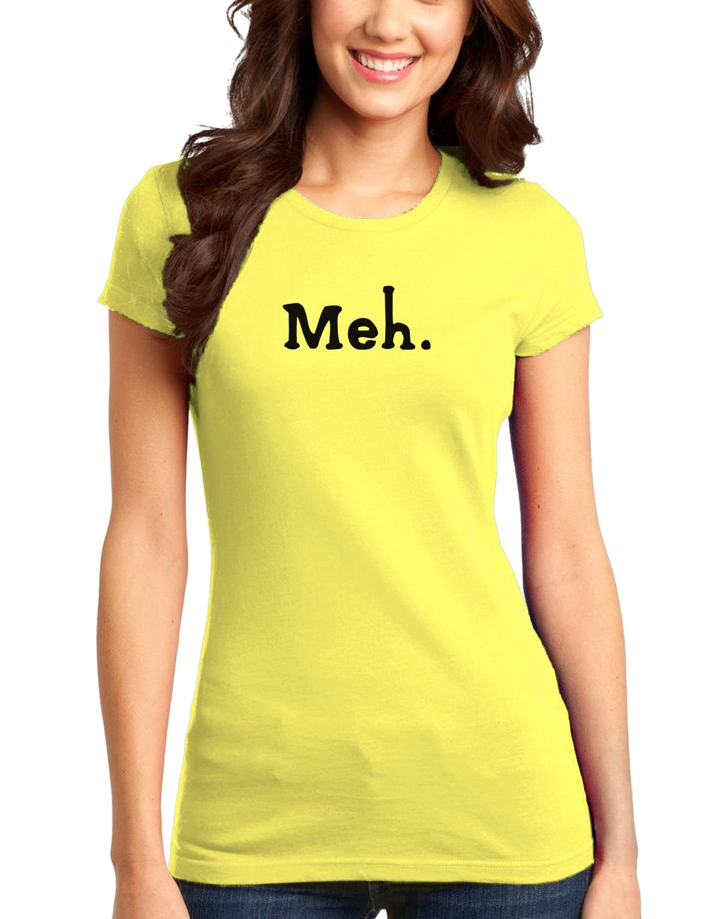 Meh Juniors T-Shirt-Womens Juniors T-Shirt-TooLoud-Yellow-Juniors Fitted XS-Davson Sales