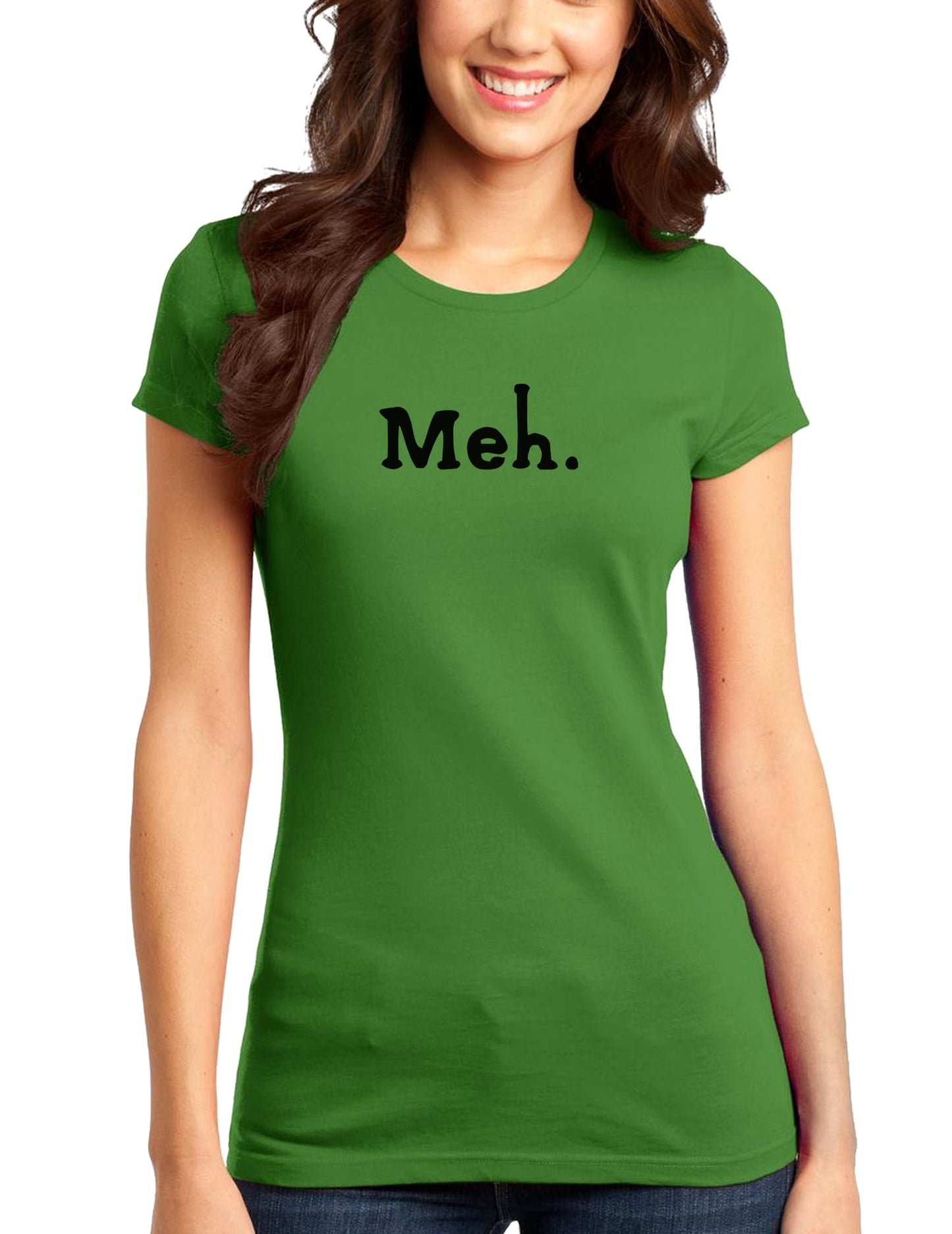 Meh Juniors T-Shirt-Womens Juniors T-Shirt-TooLoud-Kiwi-Green-Juniors Fitted XS-Davson Sales