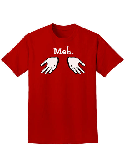 Meh with Hands Adult Dark T-Shirt-Mens T-Shirt-TooLoud-Red-Small-Davson Sales