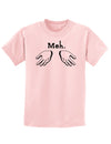 Meh with Hands Childrens T-Shirt-Childrens T-Shirt-TooLoud-PalePink-X-Small-Davson Sales