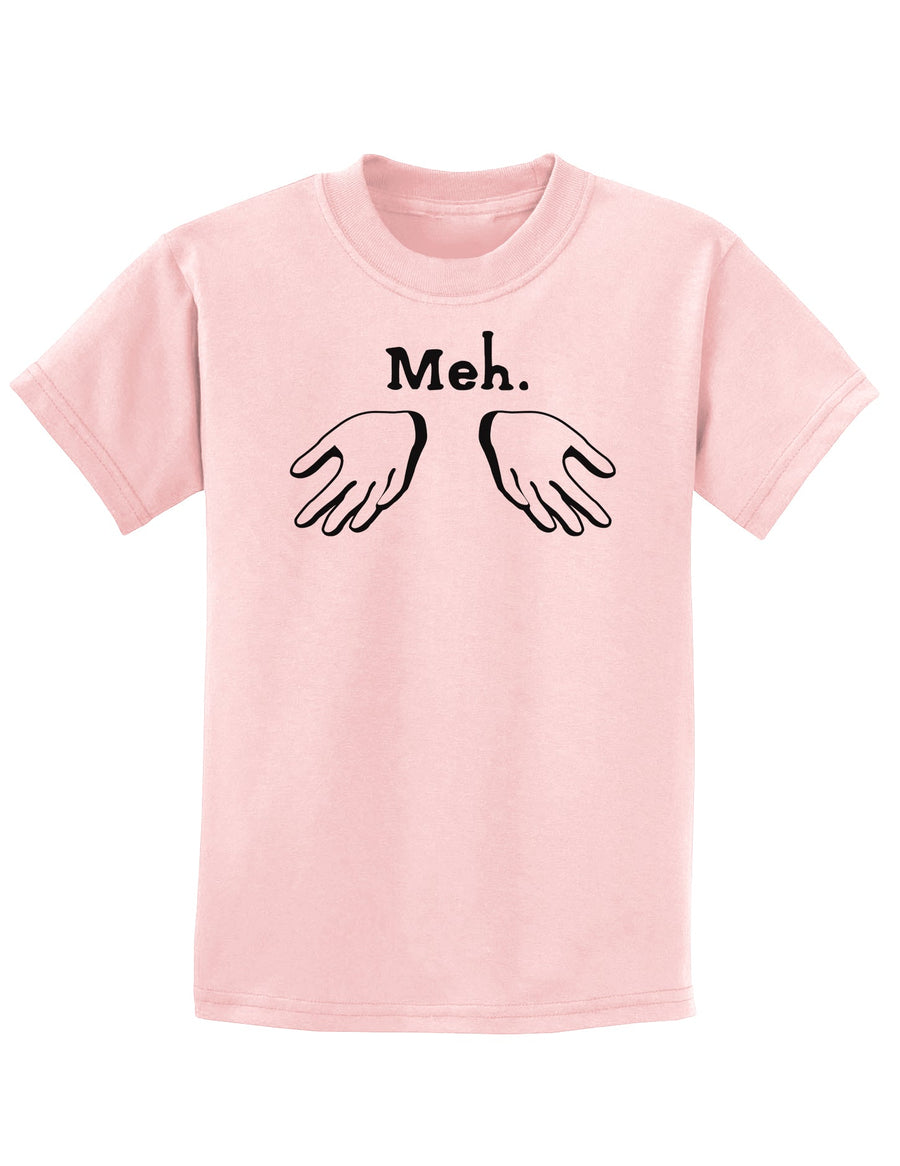 Meh with Hands Childrens T-Shirt-Childrens T-Shirt-TooLoud-White-X-Small-Davson Sales