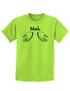 Meh with Hands Childrens T-Shirt-Childrens T-Shirt-TooLoud-Lime-Green-X-Small-Davson Sales