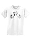 Meh with Hands Childrens T-Shirt-Childrens T-Shirt-TooLoud-White-X-Small-Davson Sales