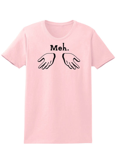 Meh with Hands Womens T-Shirt-Womens T-Shirt-TooLoud-PalePink-X-Small-Davson Sales